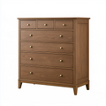 Commode 90 x 45 x 120 cm en bois marron à 7 tiroirs style classique pour rangement